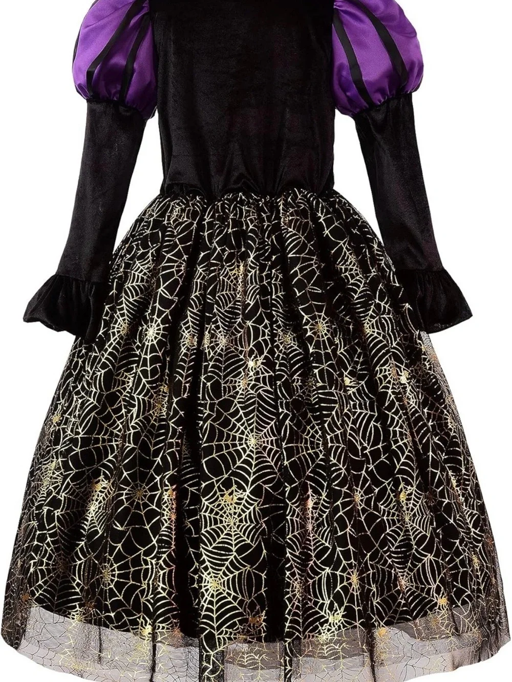 ReliBeauty Girls Spider Witch Halloween Costume Purple Size 6-7 NEW